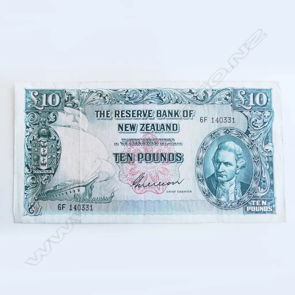 NZ 10 POUND BANK NOTE, WILSON 19553-56 Image 1++