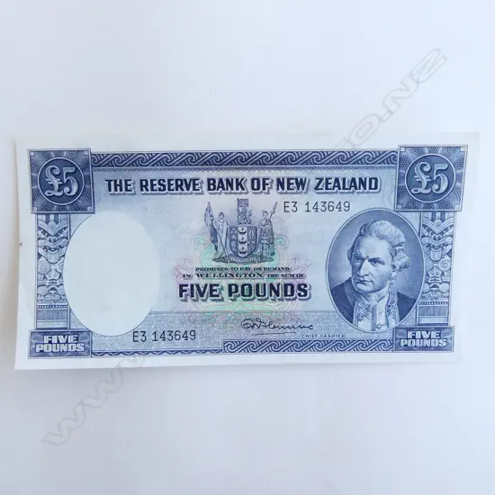 NZ 1 POUND BANK NOTE, FLEMING 1956-67 UNC