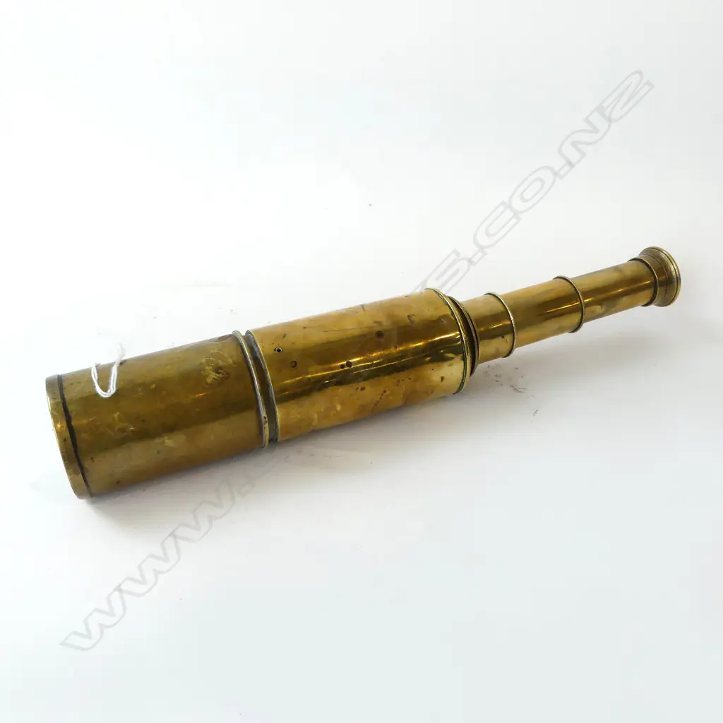3 DRAW  BRASS TELESCOPE; NEEDS RESTORATION WORK L.230/560mm Image 1++