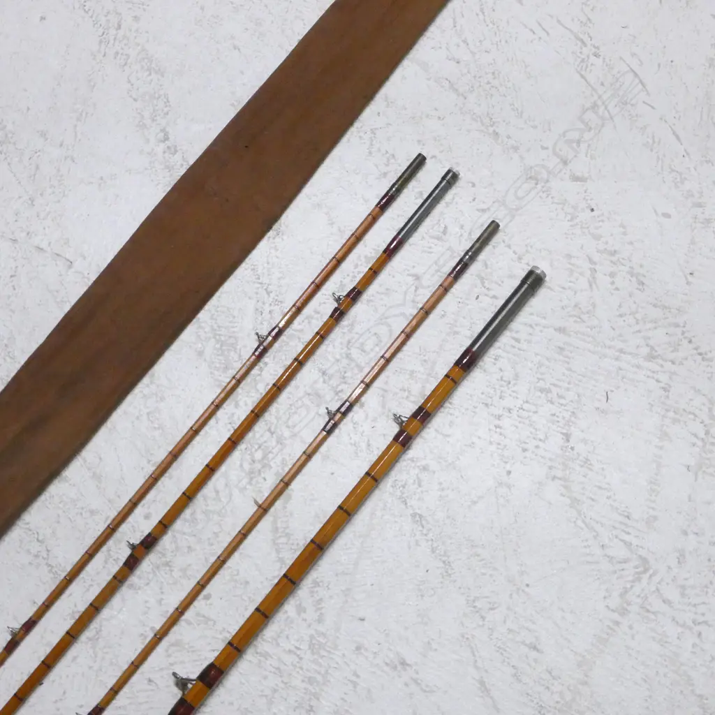 VINTAGE SEALAY 4 PIECE 'OCTOPUS VINTAGE SPLIT CANE ROD  Image 1++