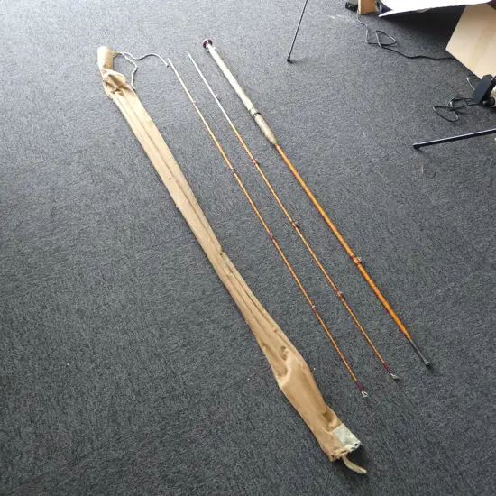 VINTAGE THREE PIECE SPLIT CANE ROD 