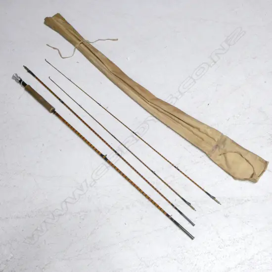 VINTAGE 4 PIECE SPLIT CANE FRESH WATER ROD