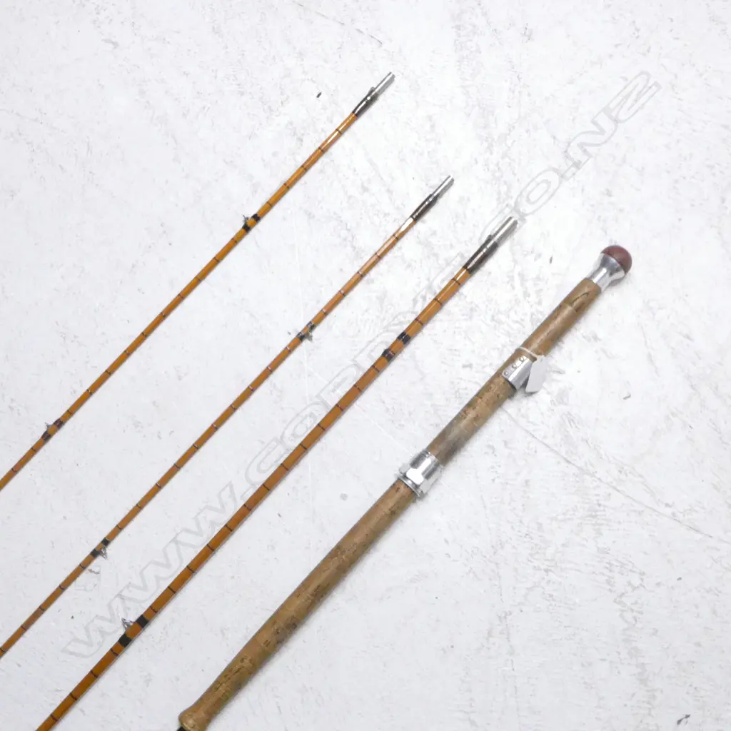 VINTAGE POLOKANA FOURPIECE SPLIT CANE FRESH WATER ROD 'THE WYE'  Image 1++