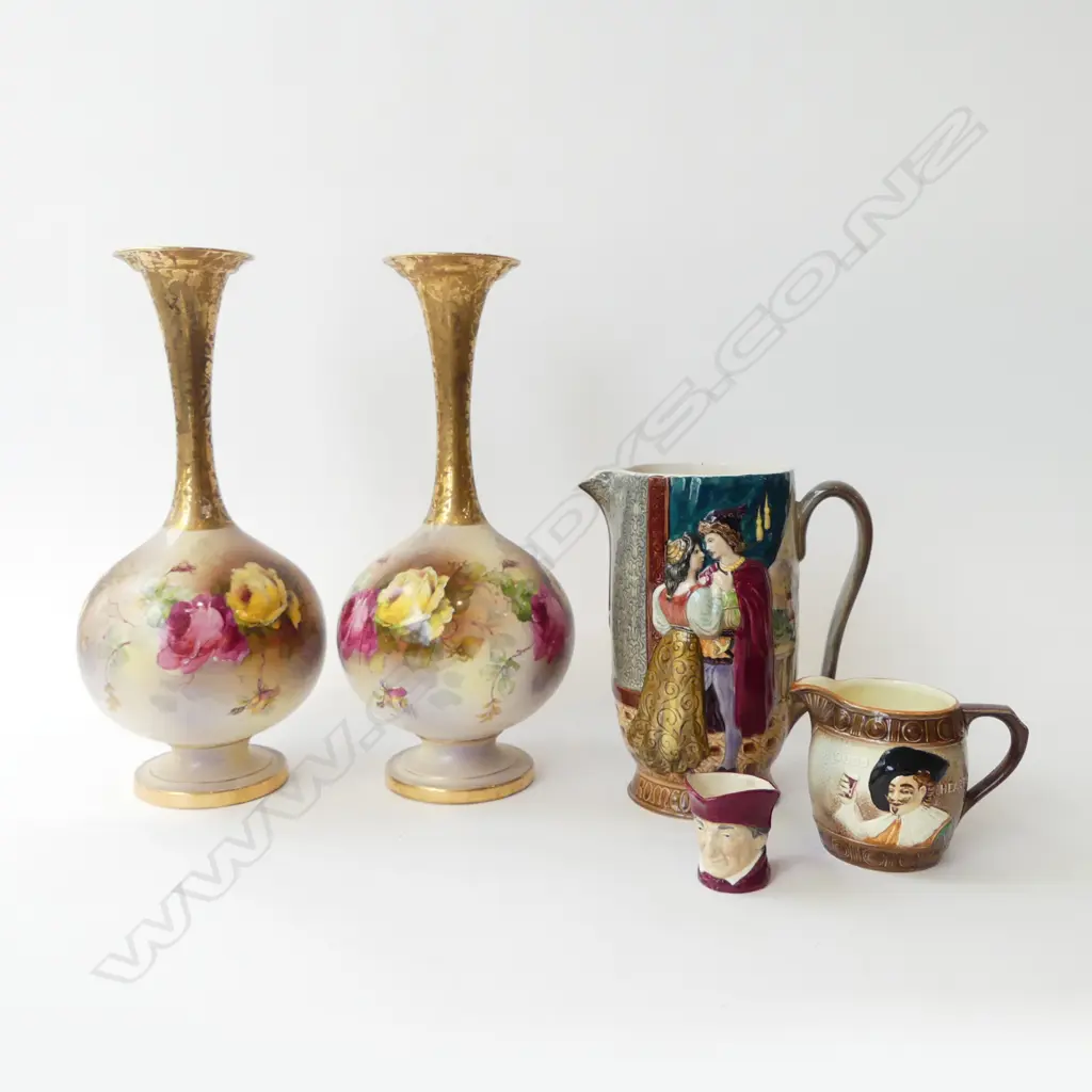 BESWICK JUG H.205, FALCON WARE JUG H.95 & 2 TF&S VASES H.340mm & OTHER Image 1++