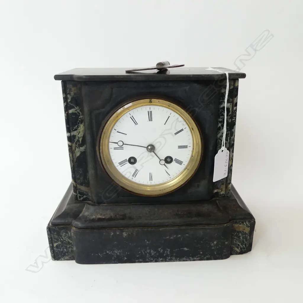 FRENCH MARBLE MANTLE  CLOCK H.200mm Image 1++