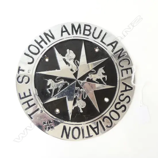  ST JOHN AMBULANCE PLAQUE Dia.215mm