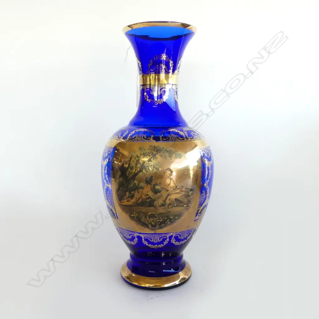 BLUE VENETIAN GLASS VASE H.420mm Image 1++
