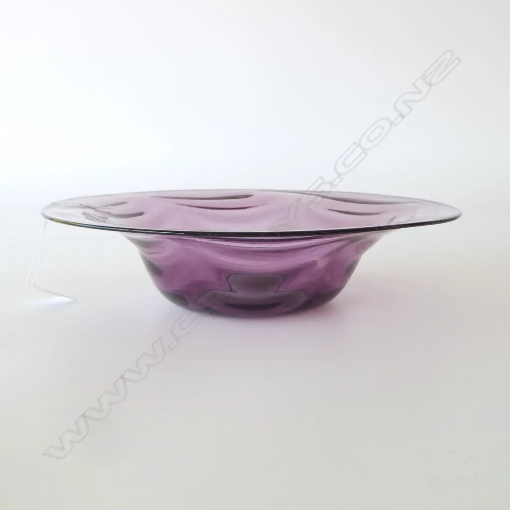 PURPLE ART GLASS BOWL 310mm dia Image 1++