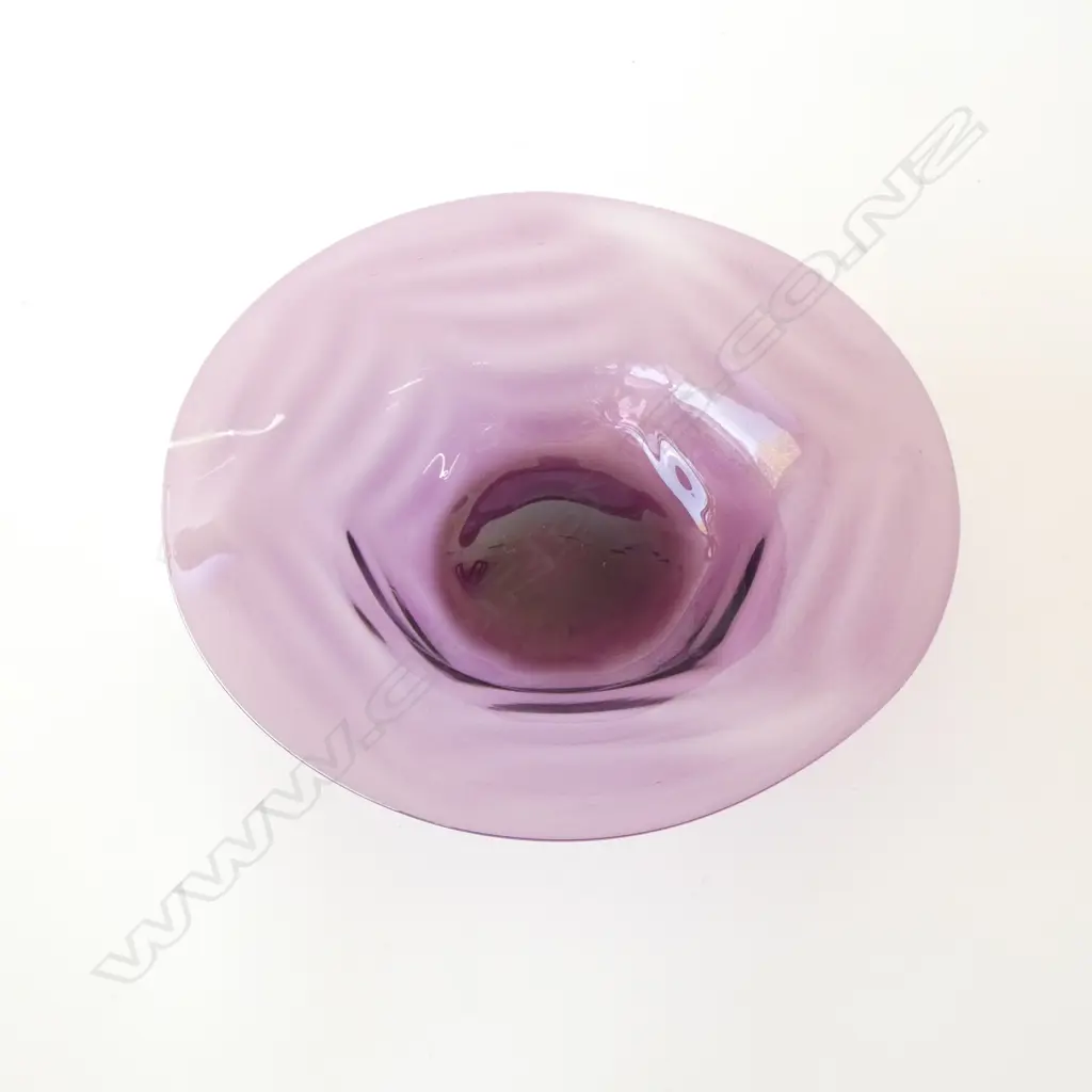 PURPLE ART GLASS BOWL 310mm dia Image 1++