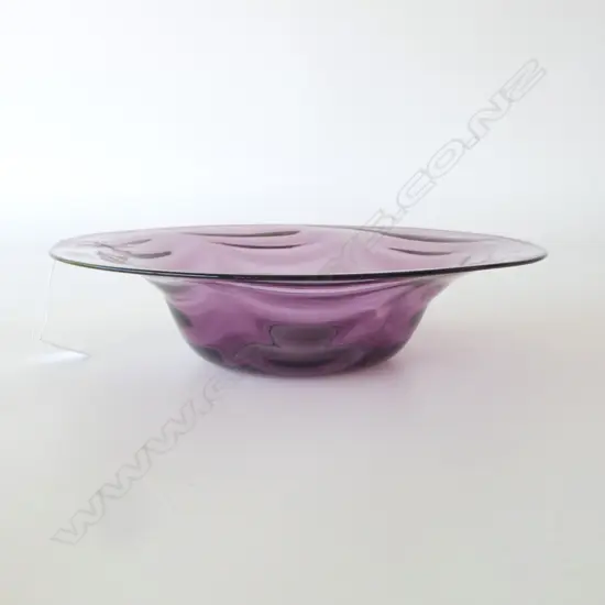 PURPLE ART GLASS BOWL 310mm dia
