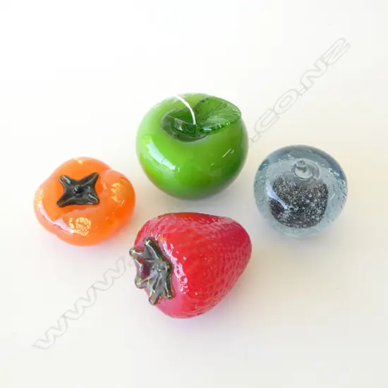 4 ART GLASS FRUIT H.90mm