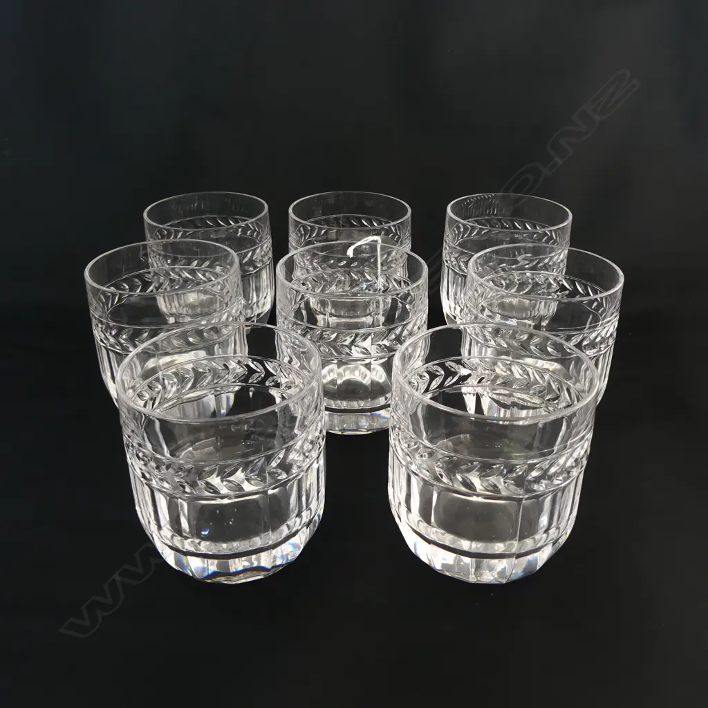 8 VILLEROY & BOCH CRYSTAL TUMBLERS H.90mm Image 1++