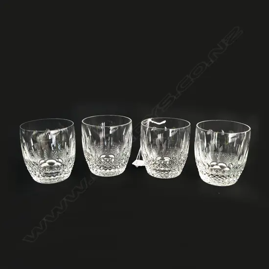 4 WATERFORD COLLEEN PATTERN TUMBLERS H.85mm