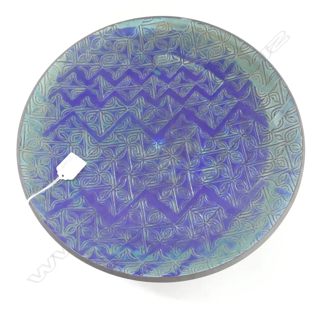 STEVEN SCHOLEFIED ROCKET POTTERY SHALLOW BOWL D 340mm small chip Image 1++
