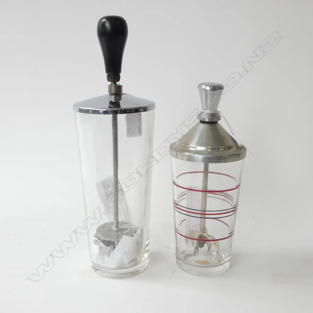 2460/1139/ 2 GLASS & CHROME CRUSHED ICE DRINK MAKERS H320MM Image 1++