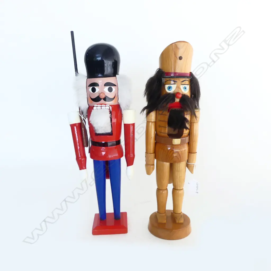 TWO VINTAGE WOODEN GERMAN NUTCRACKERS, H.380mm Image 1++