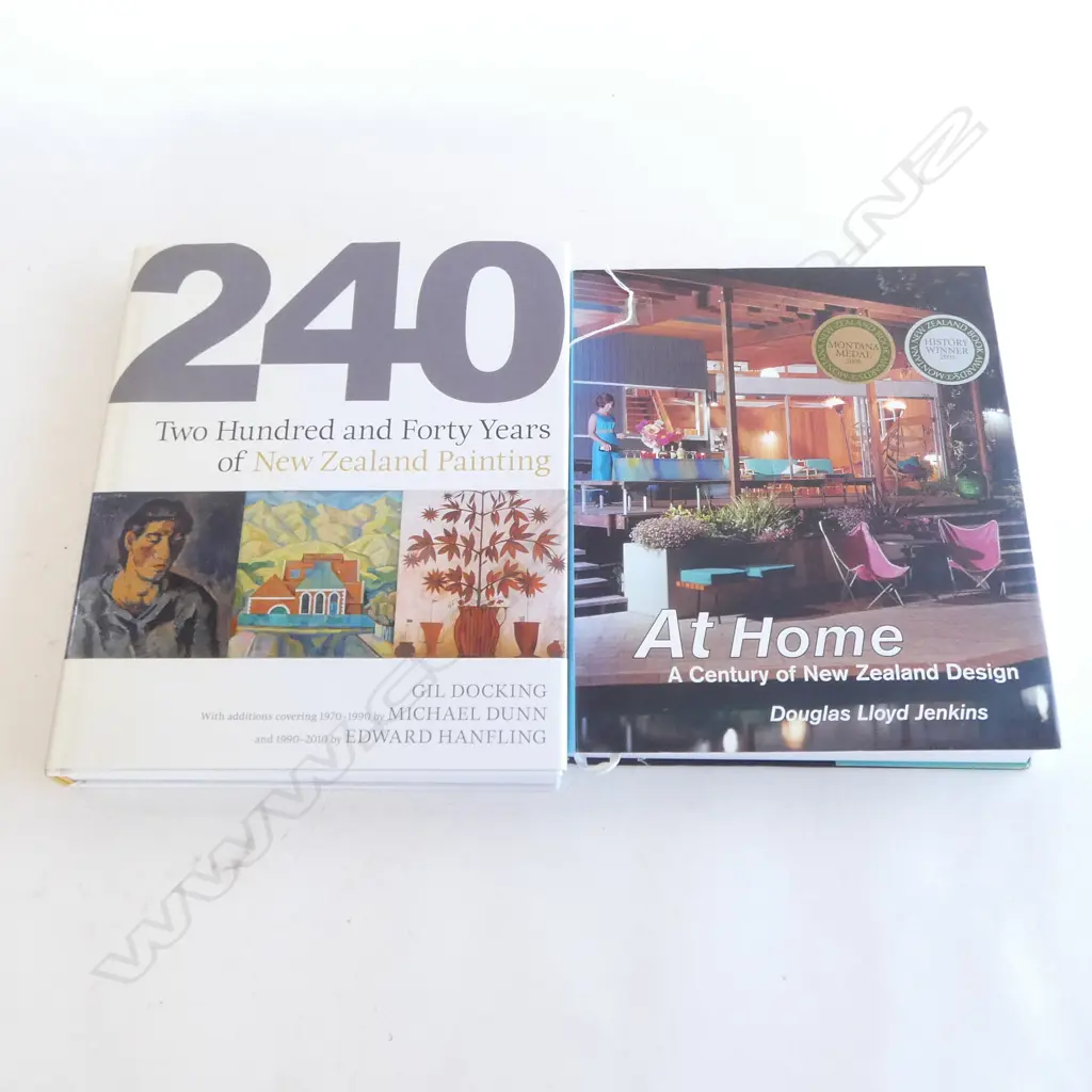 2 BOOKS; AT HOME A CENTURY OF NZ DESIGN & 240 YEARS OF NZ PAINTING Image 1++