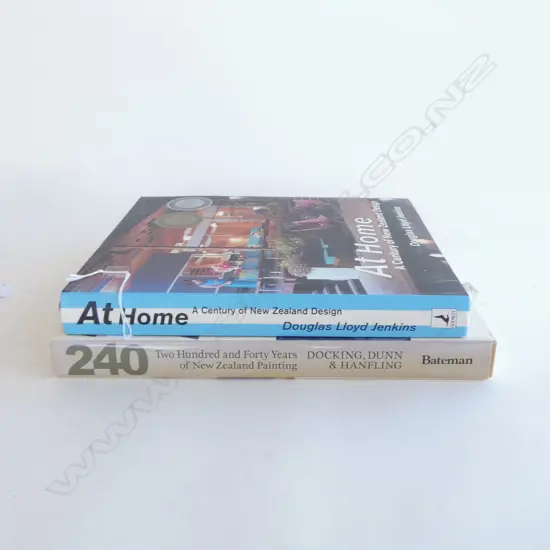 2 BOOKS; AT HOME A CENTURY OF NZ DESIGN & 240 YEARS OF NZ PAINTING