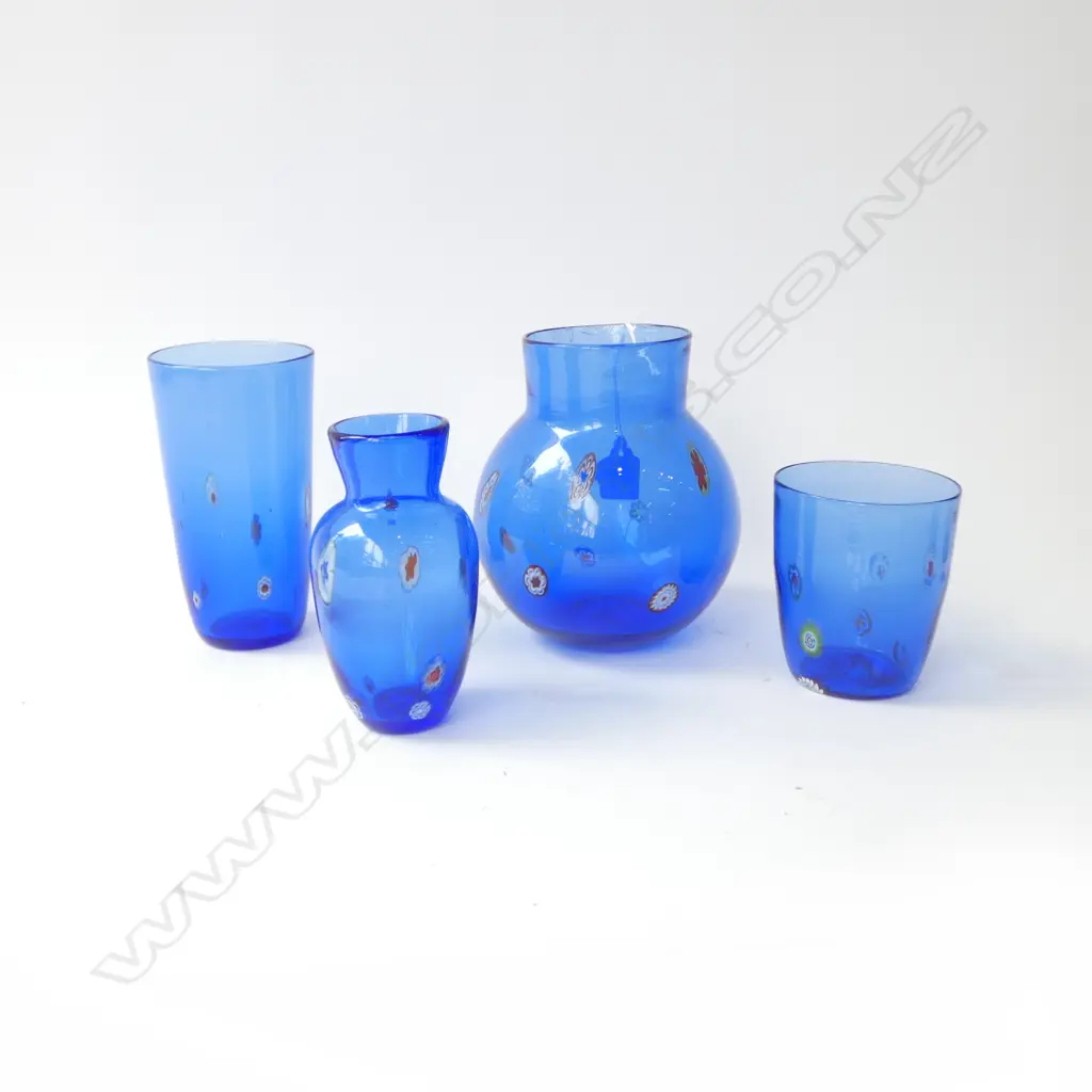 4 PCES BLUE MURANO GLASS H.170mm Image 1++