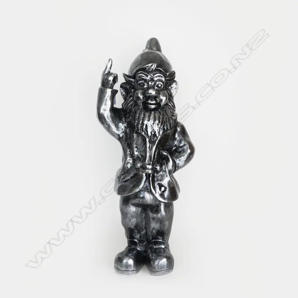 SILVER RESIN GNOME H.620mm Image 1++