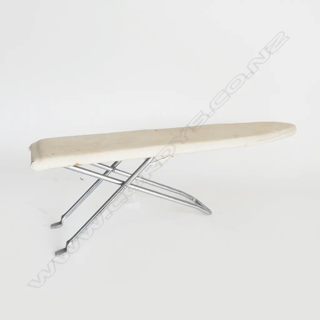 ANDERSAY VINTAGE MINI 'IRONING TABLE' FOR IRONING SLEEVES AND LACE folding base. Labelled. L470mm. Image 1++