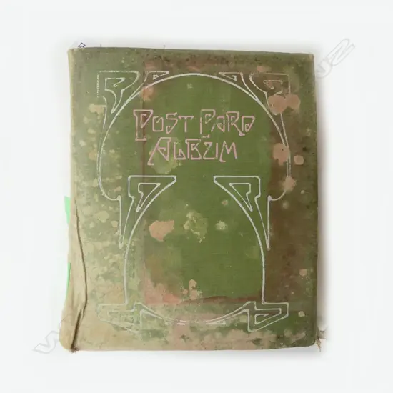 LG POSTCARD  ALBUM; MANY NZ THEMED + EUROPEAN, INSCRIBED INSIDE 1907