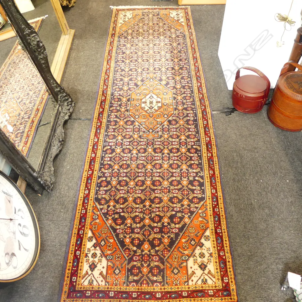 HAND KNOTTED WOOL PILE RUNNER 3000x870mm Image 1++