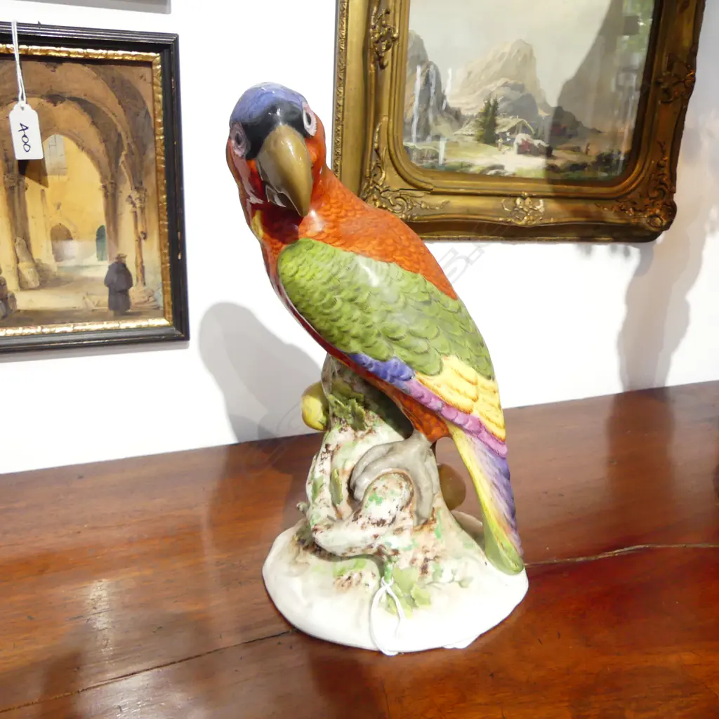GERMAN PORCELAIN PARROT H.270mm... Image 1++