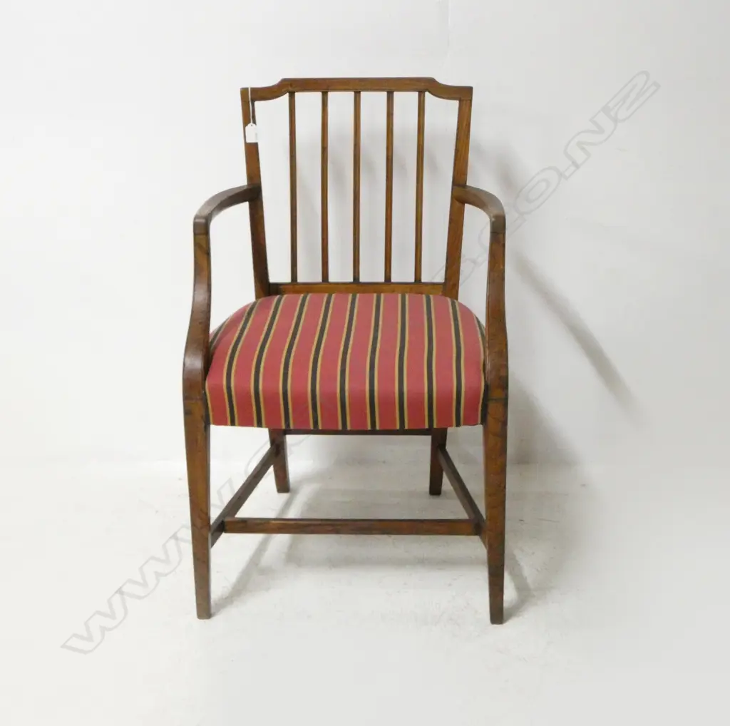 ANTIQUE ARMCHAIR, UPHOLSTERED SEAT Image 1++