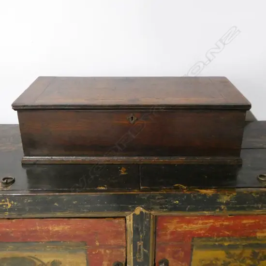 SMALL OAK STORAGE BOX 670 X 310 X 190mm FAULTS