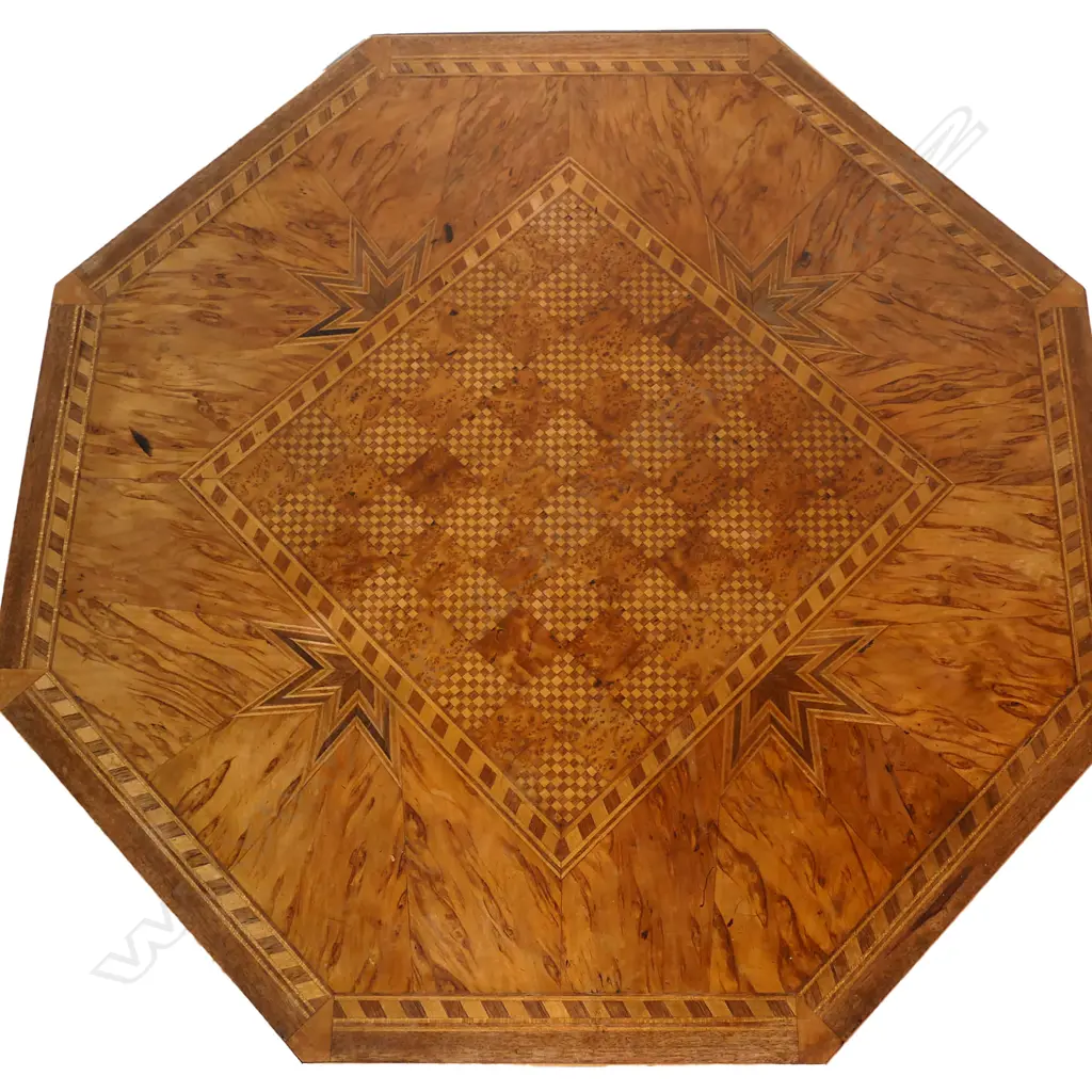 A William Norrie style inlaid games table, Image 1++