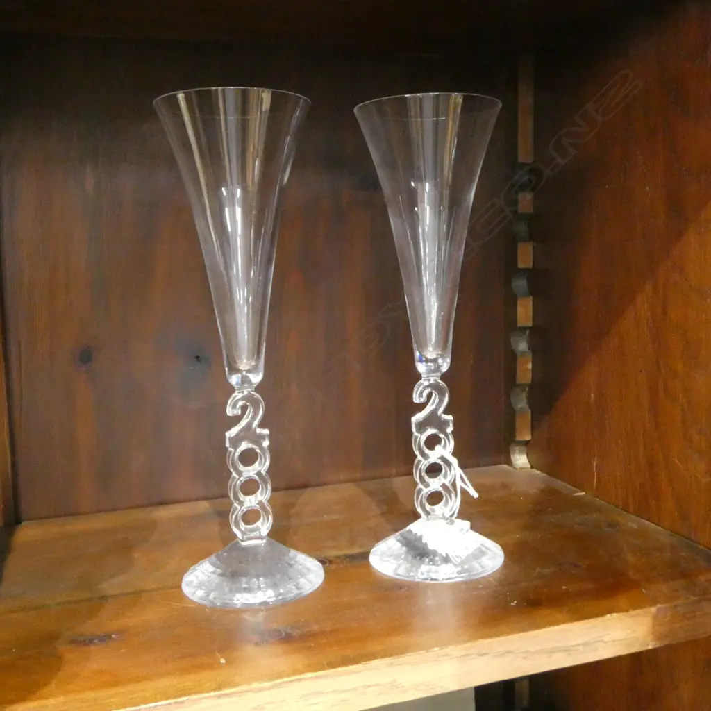 PR MILLENNIUM 2000 CHAMPAGNE FLUTES H.260mm Image 1++