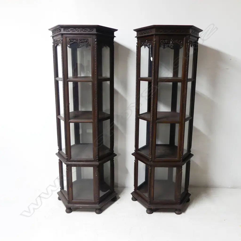 PR 6 SIDED GLAZED DISPLAY CABINETS 710x610x1870mm (GLASS MISSING) Image 1++