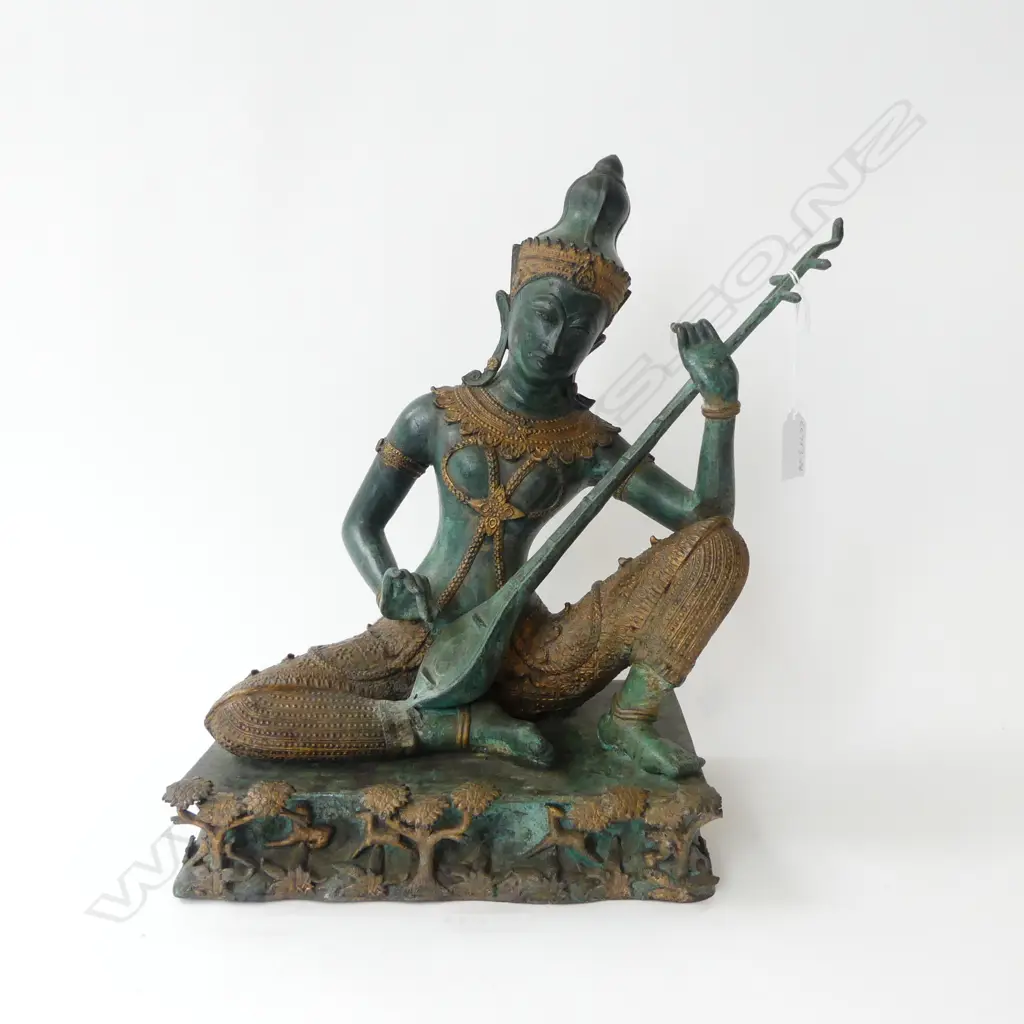 BRONZE THAI MUSICIAN H.380mm Image 1++