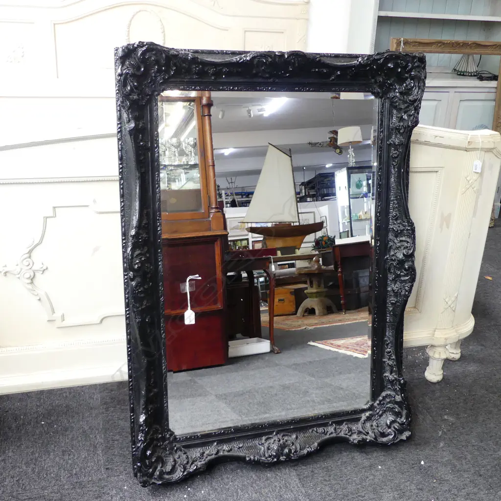 LG MIRROR, ORNATE BLACK FRAME 1100x800mm Image 1++