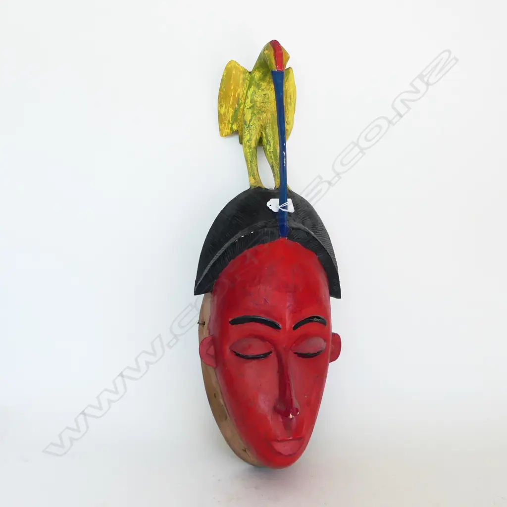 CARVED WOODEN AFRICAN MASK H.600mm Image 1++