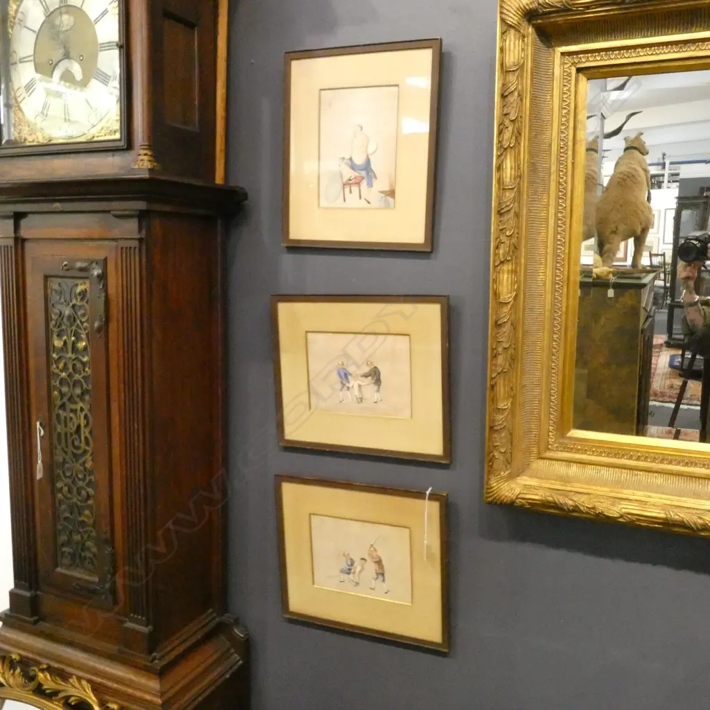 3 VINTAGE JAPANESE TORTURE DRAWINGS 290x310mm Image 1++