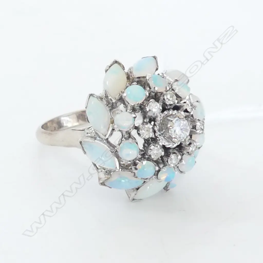 14CT OPAL PRINCESS RING 5.4 GM SIZE P Image 1++