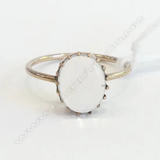 14CT (tested) MOONSTONE RING 1.6 GM SIZE P