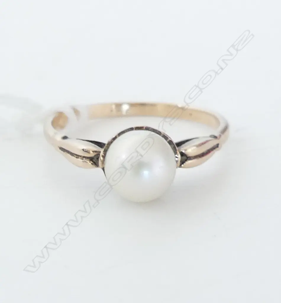 9CT PEARL RING 2.1 GM SIZE O Image 1++