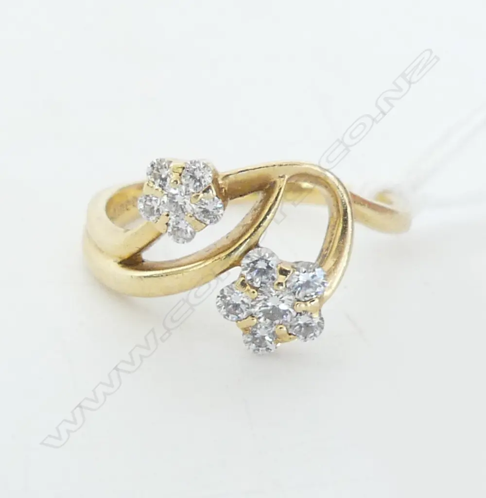 18CT DIAMOND RING 3.8 GM SIZE O Image 1++