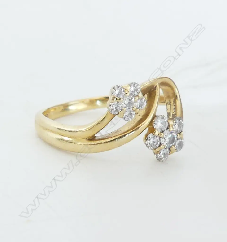 18CT DIAMOND RING 3.8 GM SIZE O Image 1++