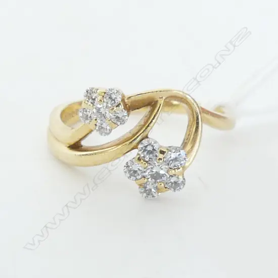 18CT DIAMOND RING 3.8 GM SIZE O