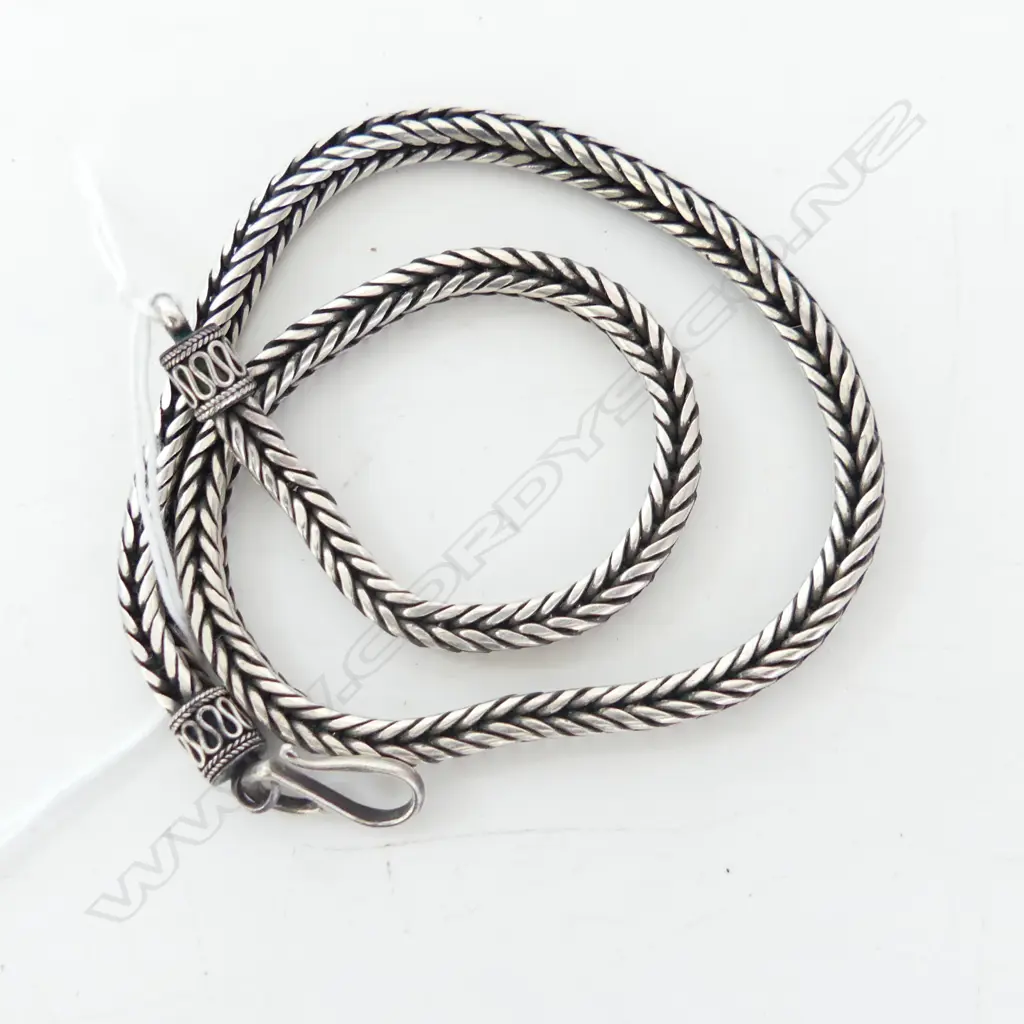 STG SILVER CHOKER NECKLACE 69 GM L.450mm Image 1++