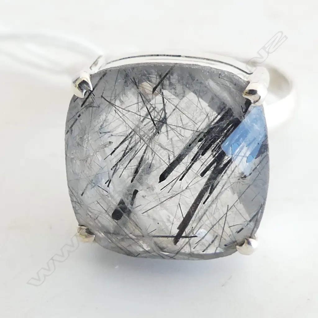 STG & BLACK RUTILE RING Image 1++