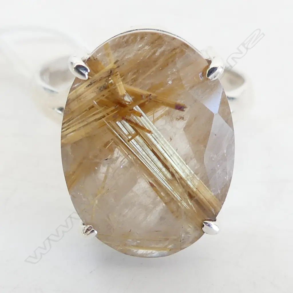 STG & GOLDEN RUTILE RING Image 1++
