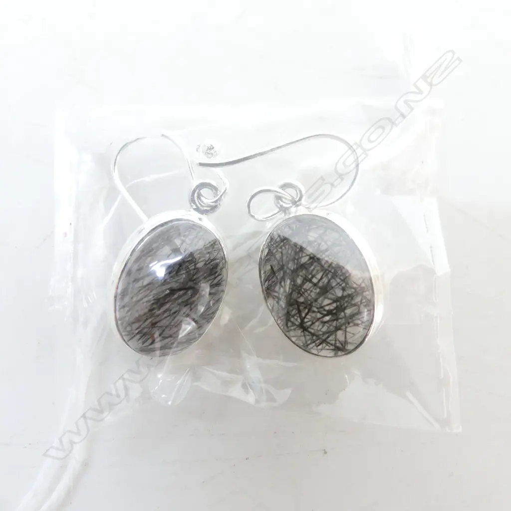 STG & BLACK RUTILE EARRINGS Image 1++