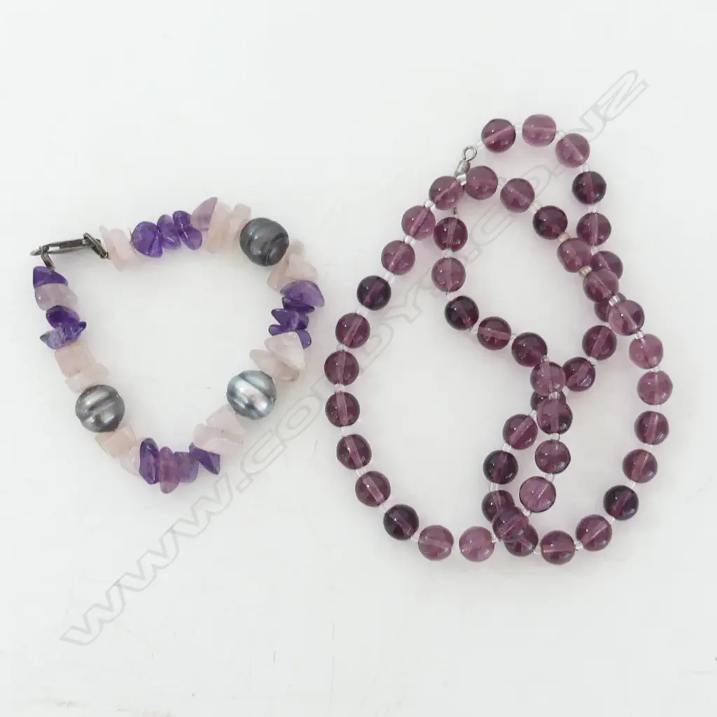 AMETHYST NECKLACE & BRACELET Image 1++