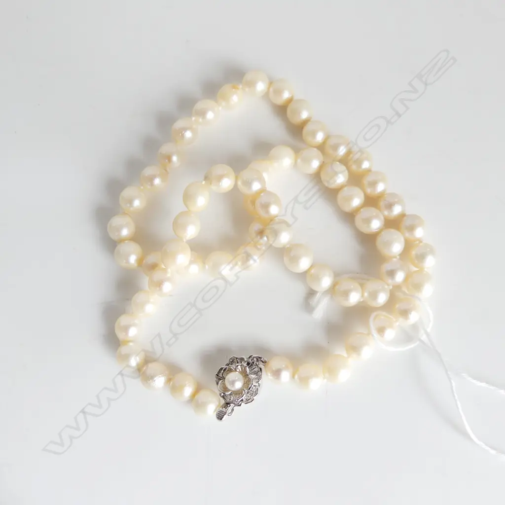 STRAND 6.5-7mm CULTURED PEARLS, RESTRUNG Image 1++
