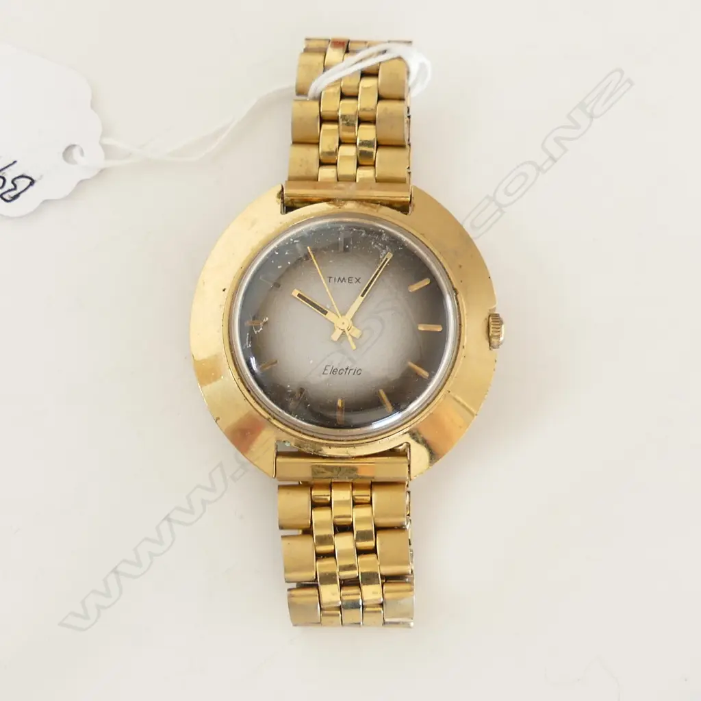1970'S TIMEX ELECTRIC GOLD PLATE GENTS WRISTWATCH not running Image 1++